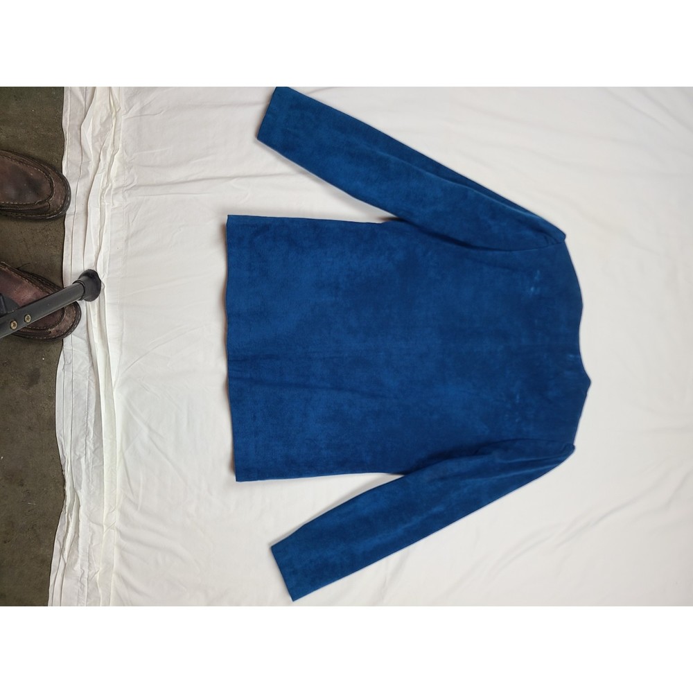 Women Suede sportcoat, size Med, Blue